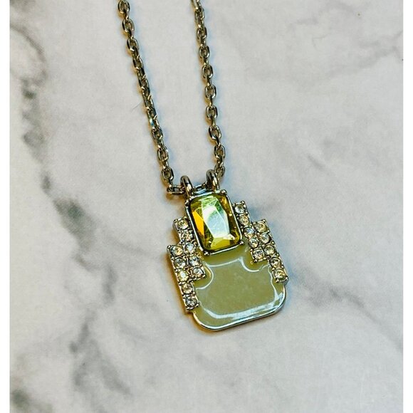 Lia Sophia Silver Tone Clear Rhinestone Necklace -92 - Picture 4 of 5